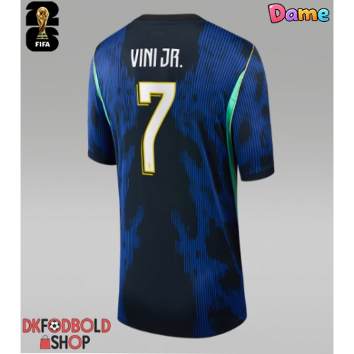 Brasilien Vinicius Junior #7 Udebanetrøje Dame VM 2026 Kort ærmer